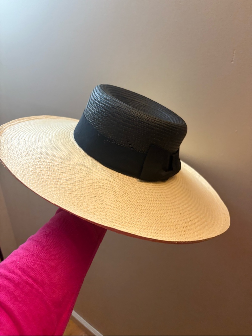 Toucan Collection Straw Hat with Black Bow Band AMAZING!!! - Picture 13 of 13